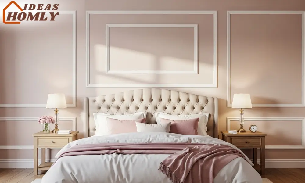Classic Charm Picture-Frame Molding in Elegant Bedroom