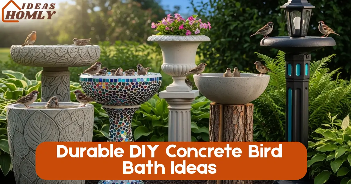 Durable DIY Concrete Bird Bath Ideas