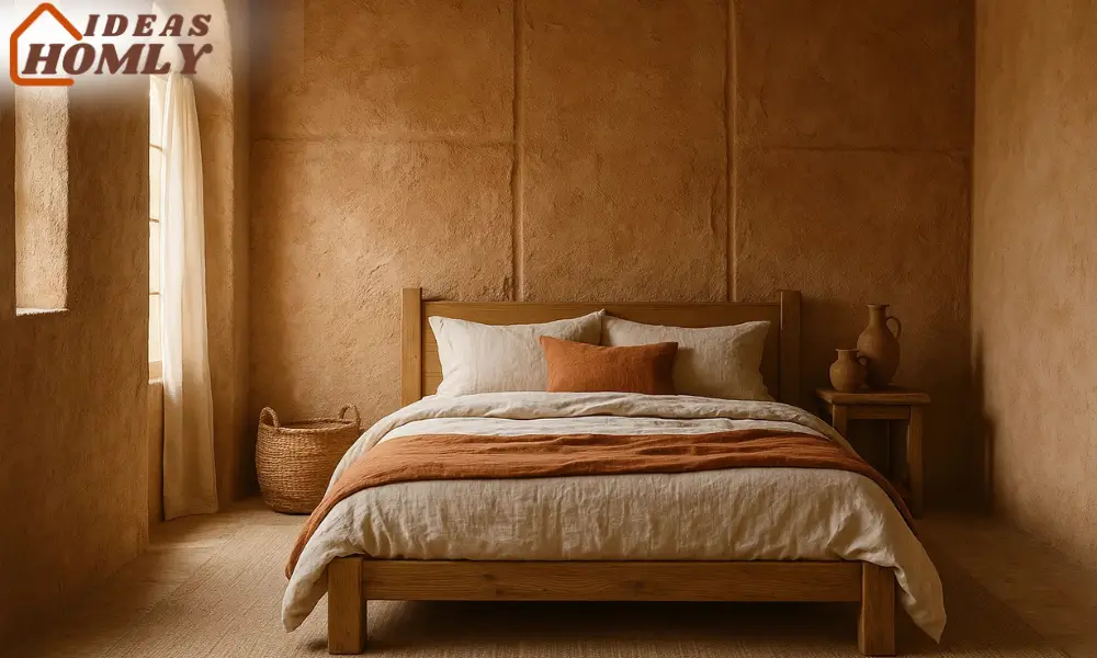 Earthy & Organic Textured Clay Panel Bedroom Retreat
