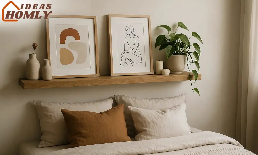 Floating Shelf with Art Rotation
