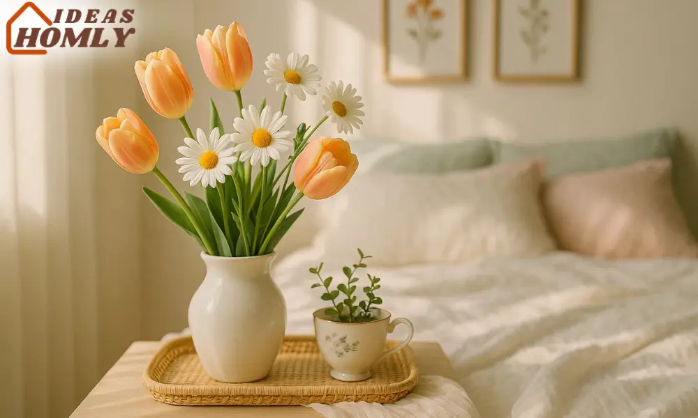 Fresh Floral Bouquets and DIY Decor for Spring Bedroom Vibes