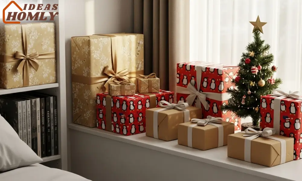 Gift-Wrapped Boxes as Decorative Accents in Small Rooms