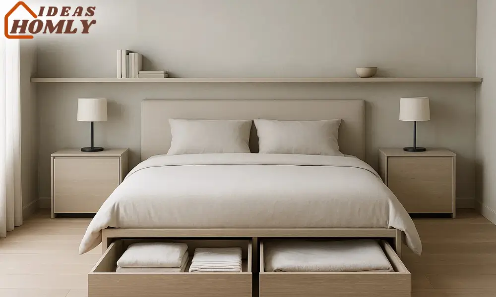 Hidden Storage Solutions in a Modern Minimalist Bedroom