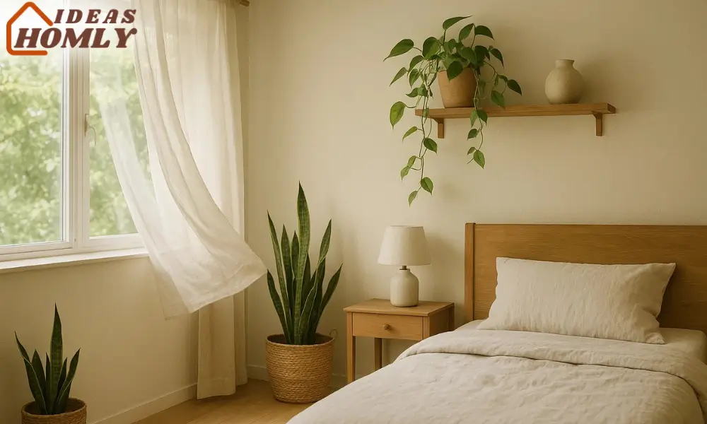 Indoor Plants and Sheer Curtains for a Natural Summer Feel