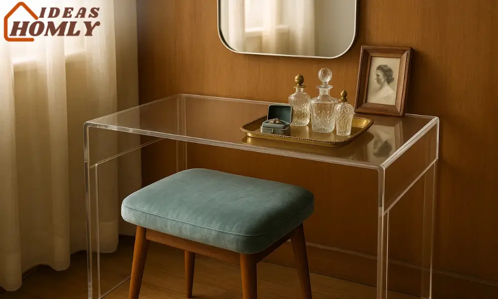 Modern-Vintage Fusion Dressing Table in a Chic Bedroom