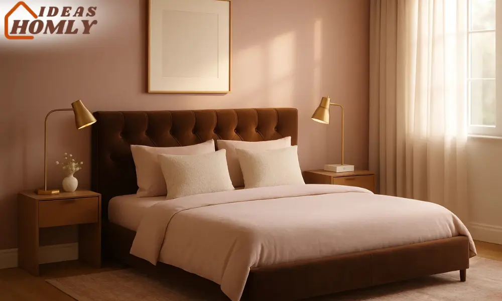 Pink and Brown Bedroom