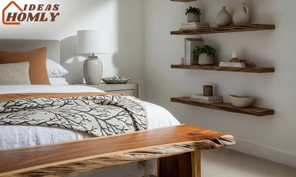 Style with Stone or Live Edge Wood Pieces