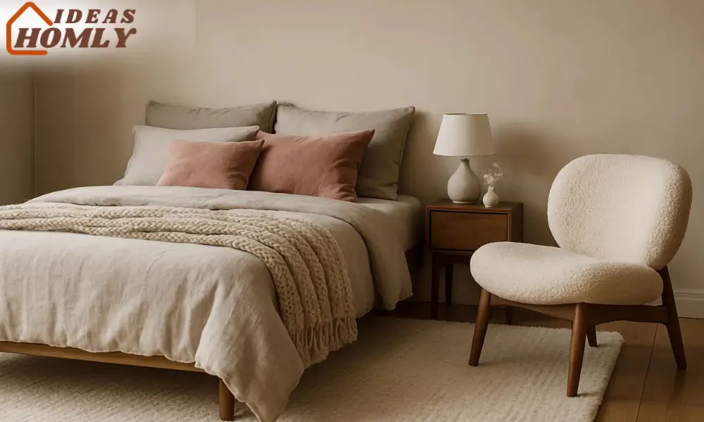 Textured Neutral Mid-Century Bedroom Retreat