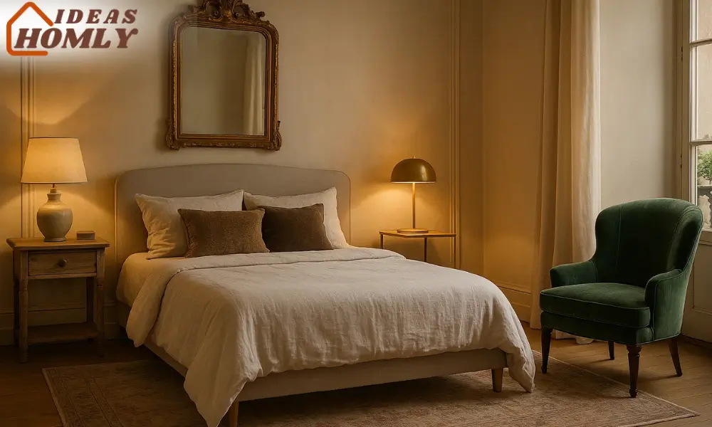 Vintage Parisian Bedroom Style with Mixed-Era Furniture