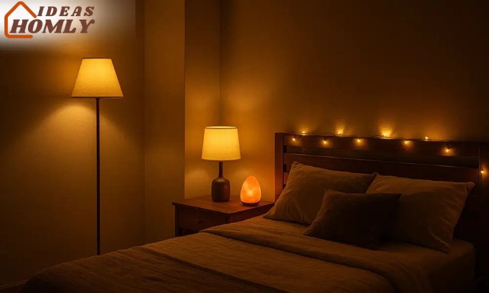 Warm Ambient Lighting Setup for Small Winter Bedrooms