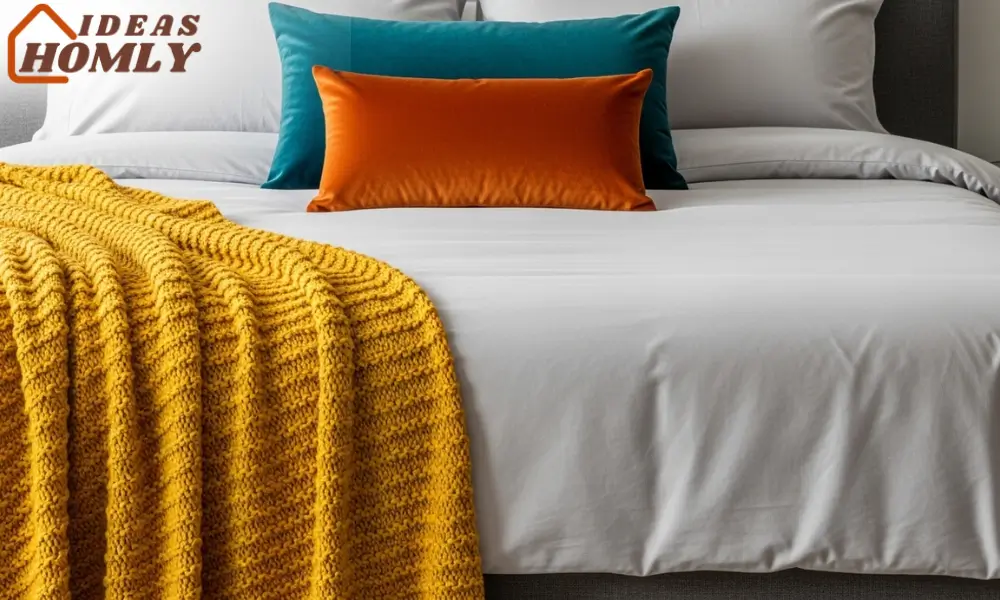 bold accent throw contrast bedding modern bedroom