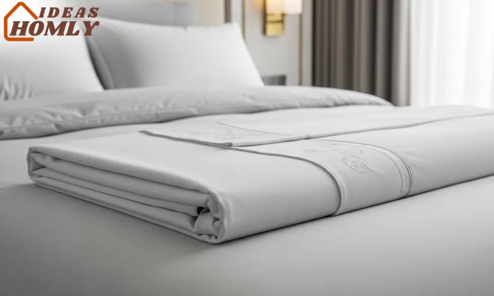 folded sheet cuff duvet white luxury bed hotel style