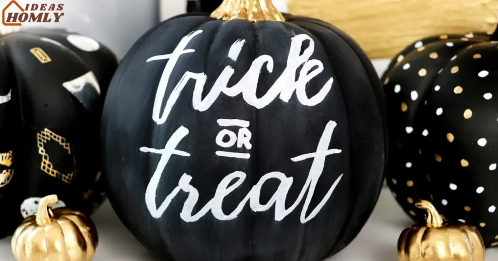 Chalkboard Pumpkin with Hand-Lettered Message