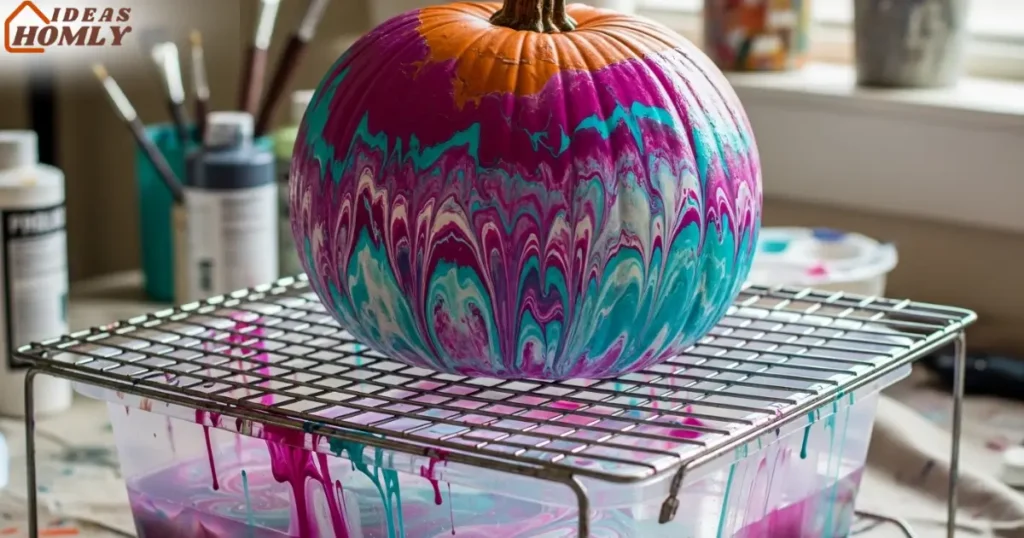 Hydro-Dipped Swirl Effect Pumpkin