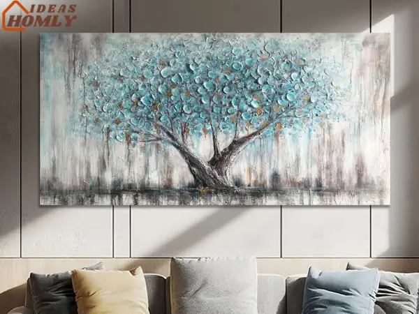 Modern Large Panoramic Landscape Artwork Framed for Living Room