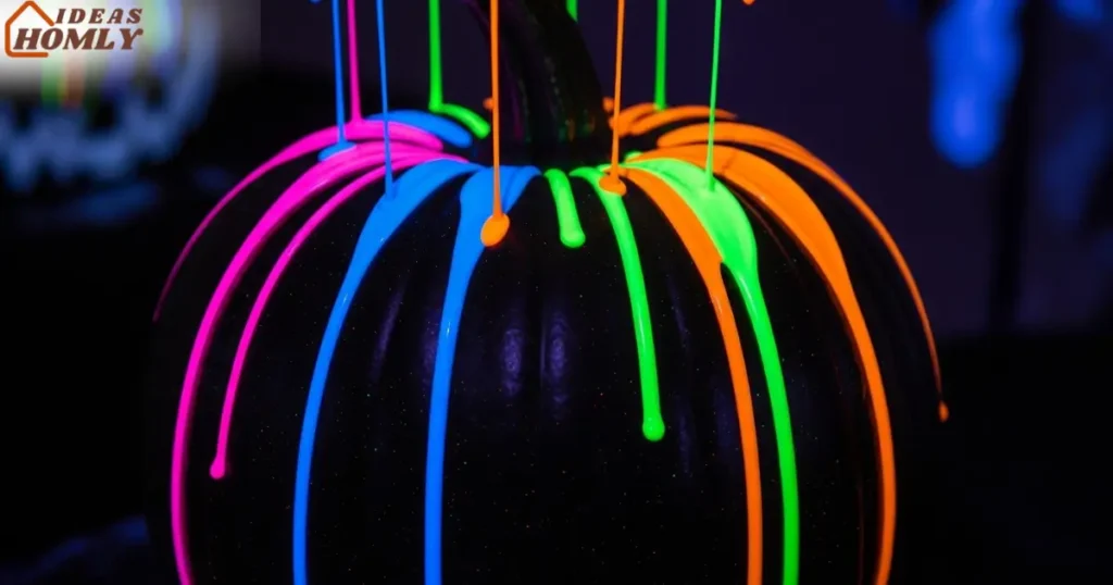 Neon Drip Art Pumpkin