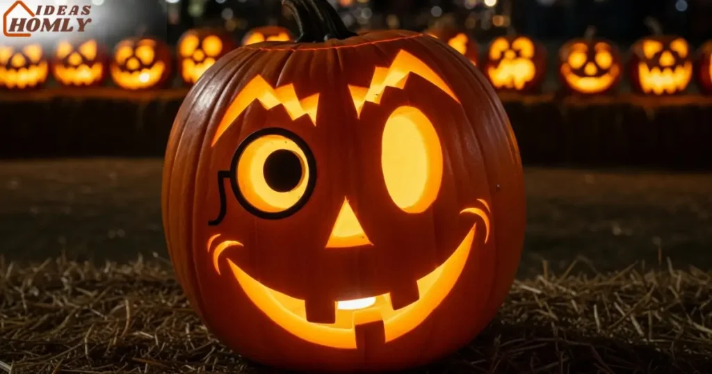 Playful Pumpkin with Mix-and-Match Face Carving