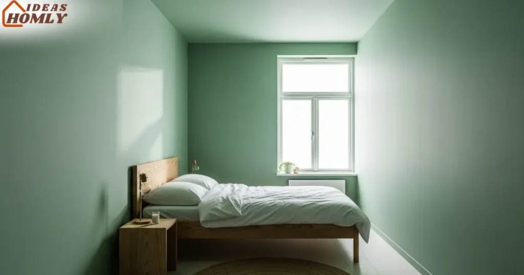 Seamless Wall-and-Ceiling Color Design in a Small Bedroom