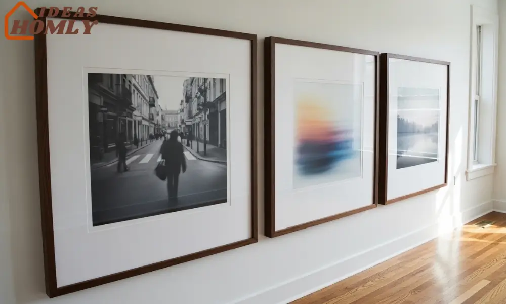 Sophisticated Wall Display with Oversized Matted Frames