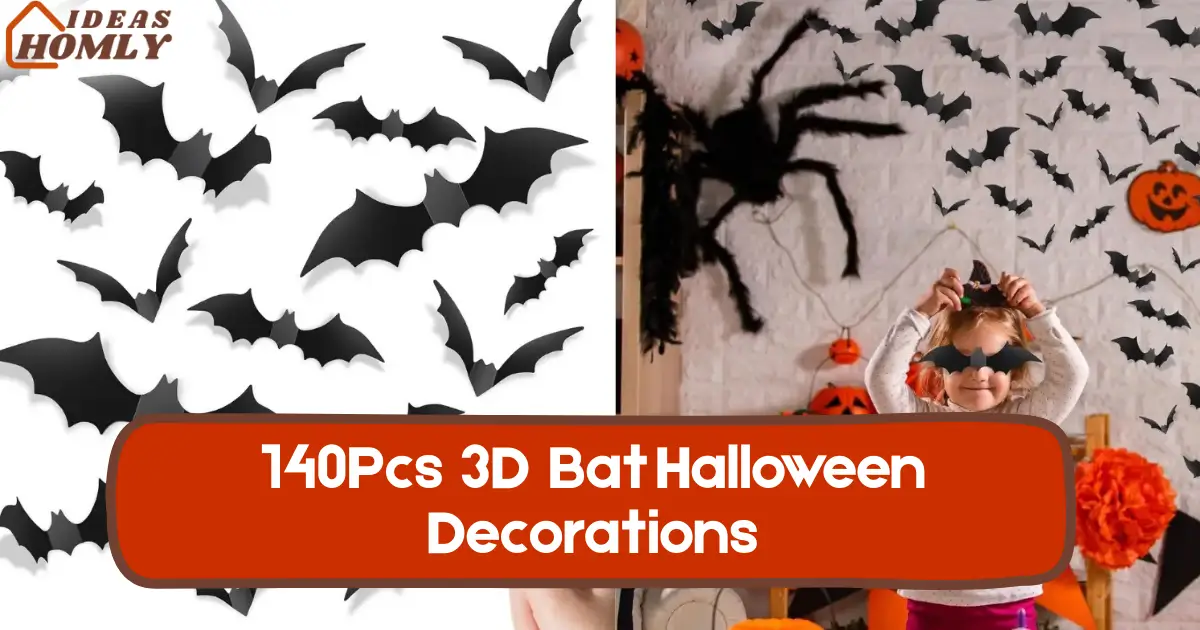 140Pcs 3D Bat Halloween Decorations