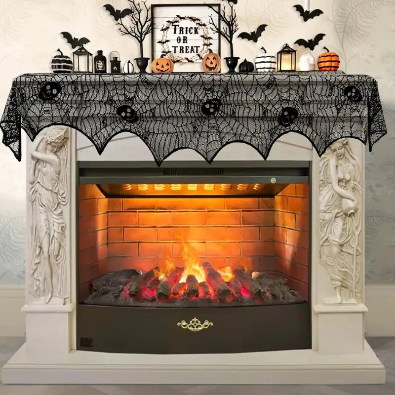 Halloween Decorations Indoor Fireplace Mantel Scarf
