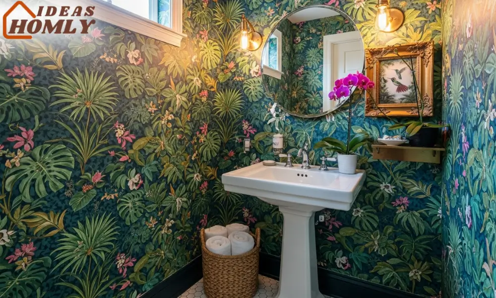Botanical Wallpaper in Powder Rooms