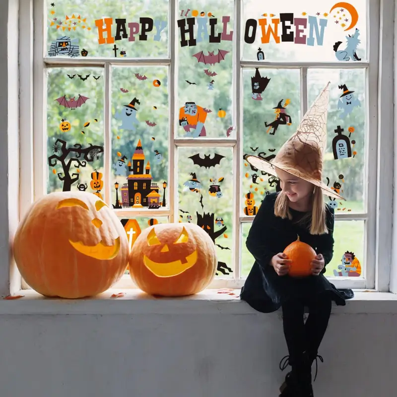 Halloween Window Stickers 2025