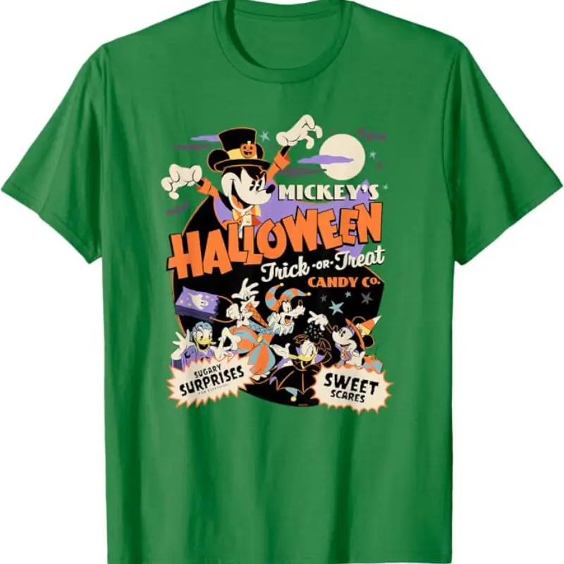 Disney Mickey’s Halloween T-Shirt Green For Women