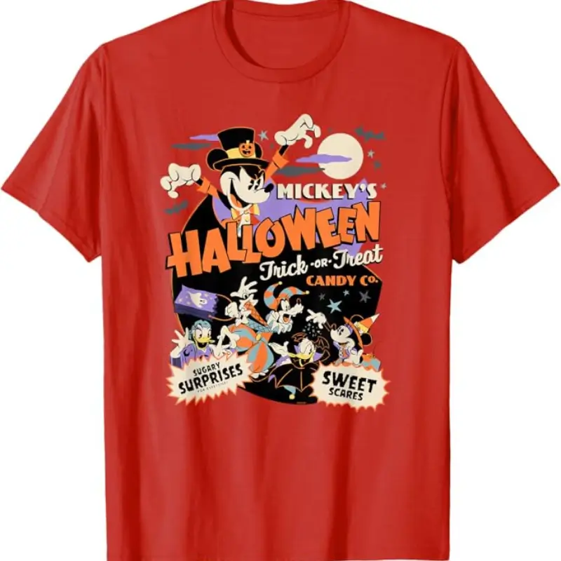 Disney Mickey’s Halloween T-Shirt Red For Women