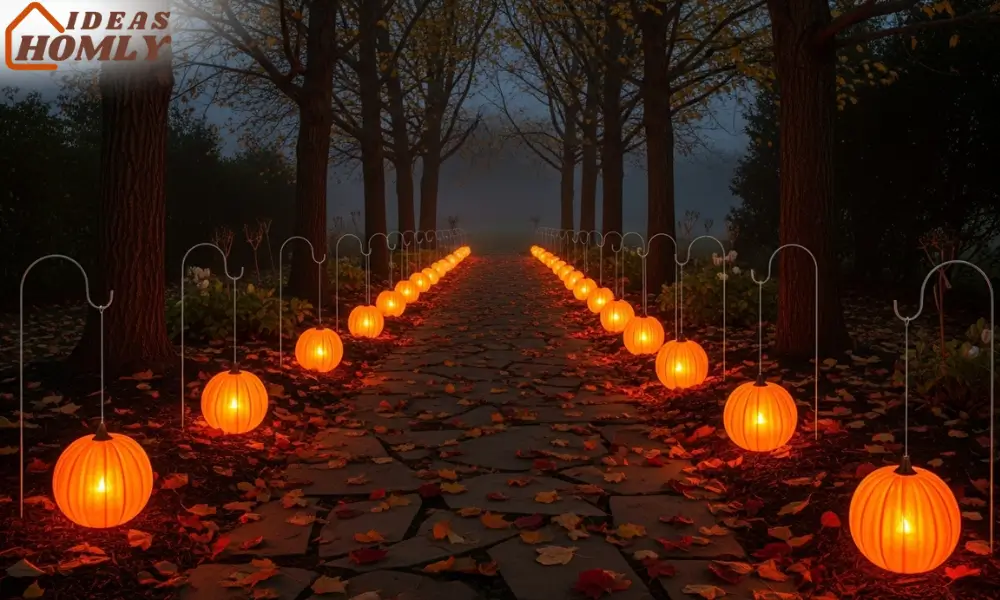 Floating Path Marker Pumpkins with LED Lights