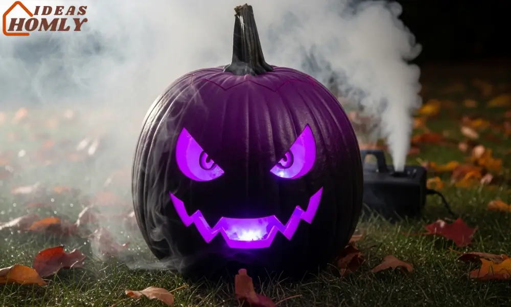 Gastly Pumpkin with Misty Purple Glow
