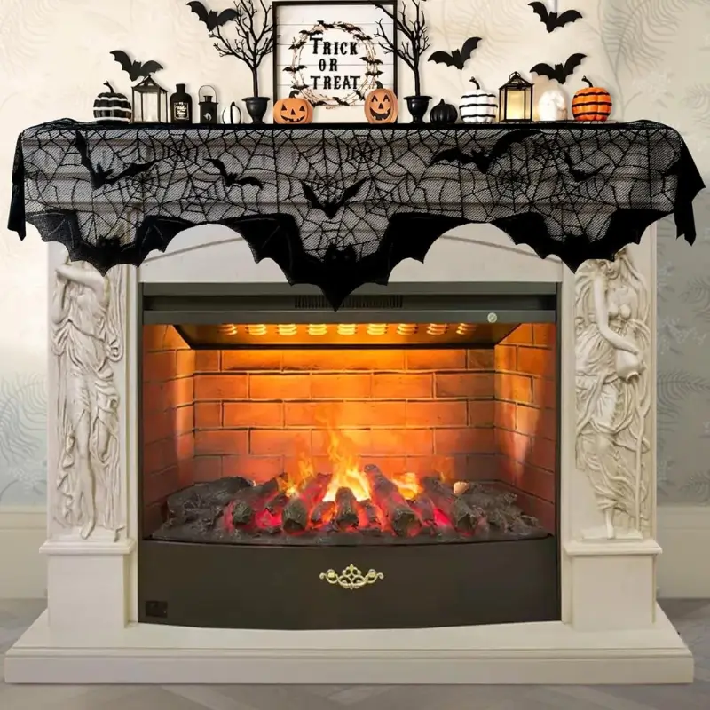 Halloween Decorations Indoor Fireplace Mantel Scarf