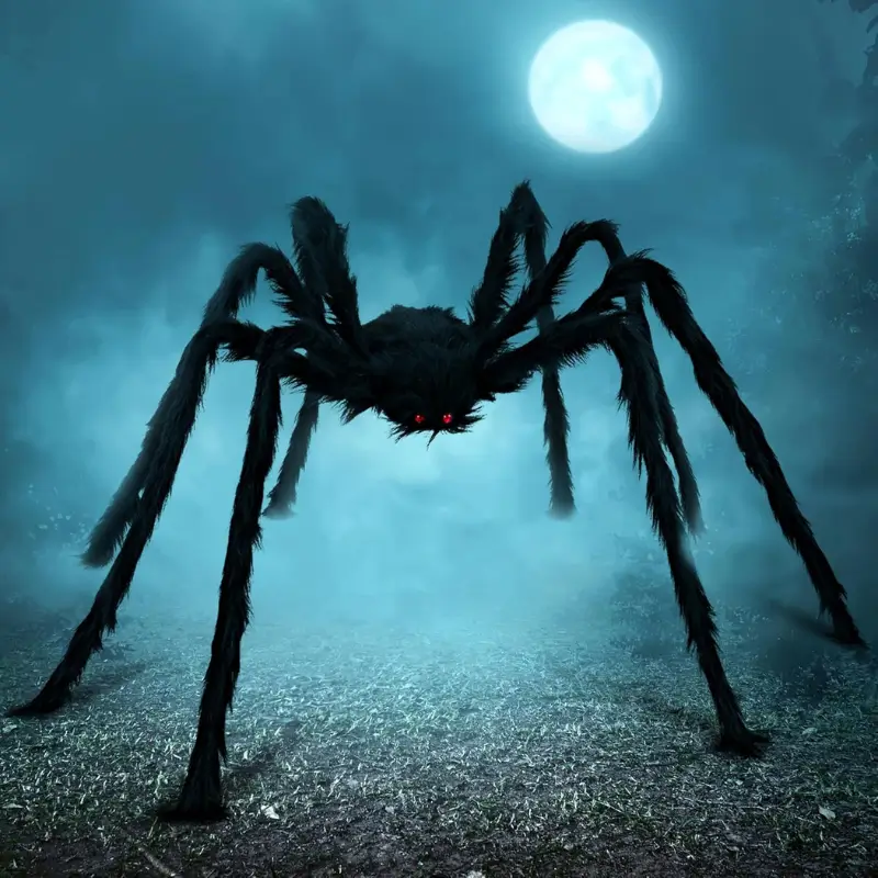 Halloween Outdoor Decorations Giant Spider Black