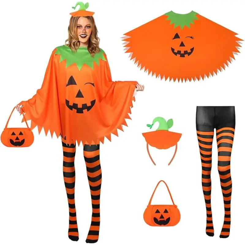 4 PCS Halloween Costume Set for Women Adults