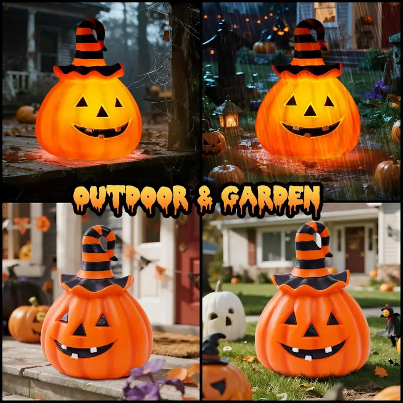 Halloween Pumpkin Decorations Outdoor Solar Lights