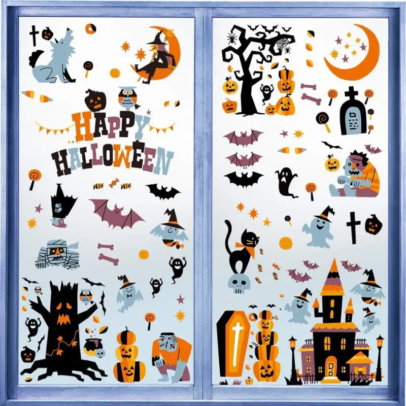 Halloween Window Stickers 2025