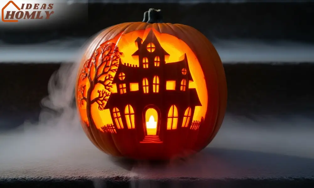 Haunted House Pumpkin Carving