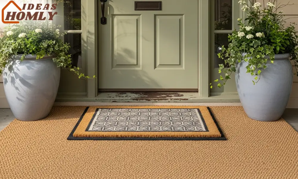 Layered Doormats and Oversized Porch Planters for an Elevated Entry