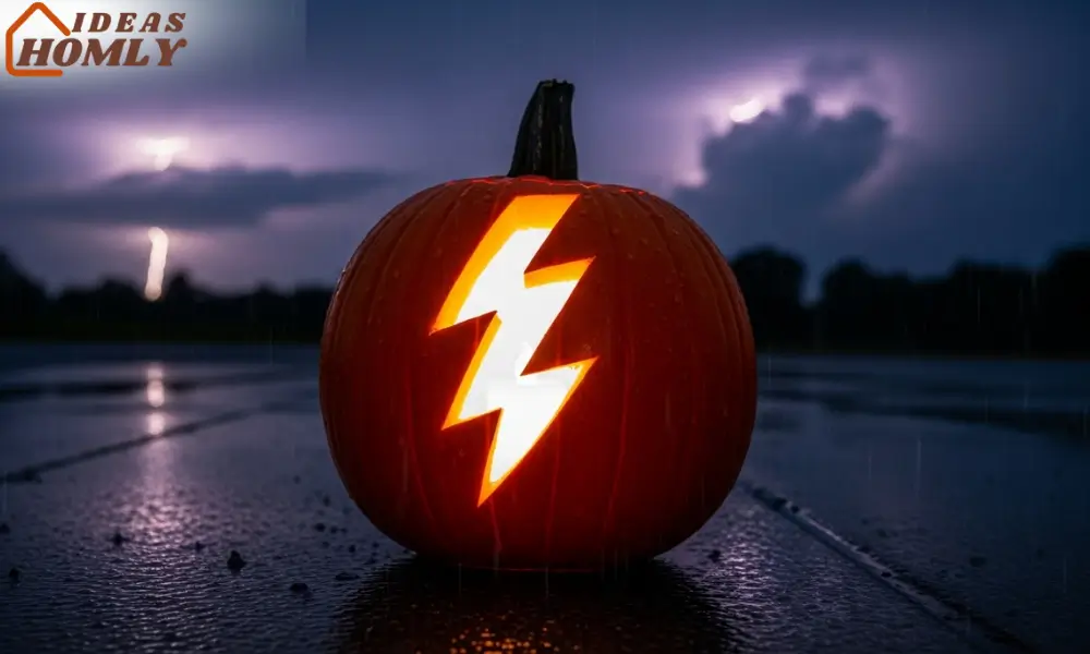 Lightning Bolt Pumpkin Carving Idea