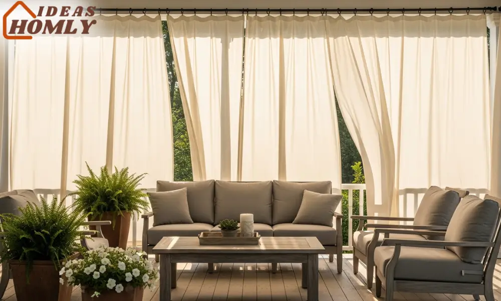 Outdoor Curtains or Shades for Privacy and Soft Movement