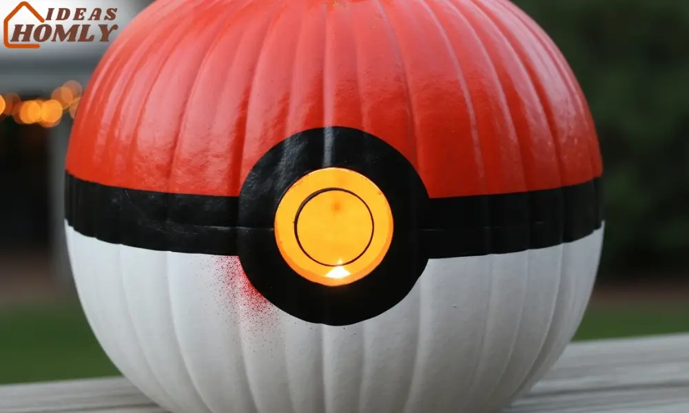 Poké Ball Pumpkin Halloween Carving