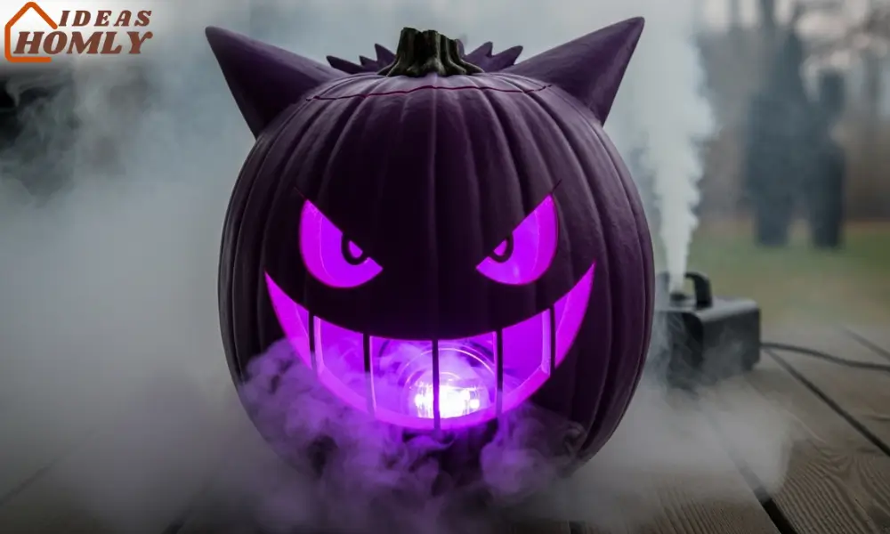 Purple Gengar Pumpkin with Fog Effect