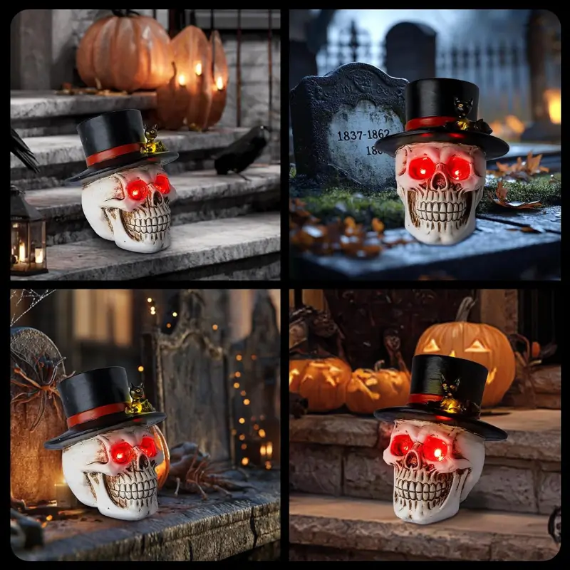 Skeletons Halloween Decorations Outdoor Solar Lights