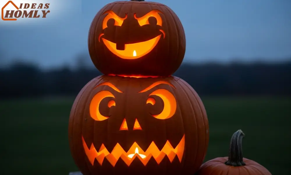 Switch-Face Pumpkin with Mismatched Expressions
