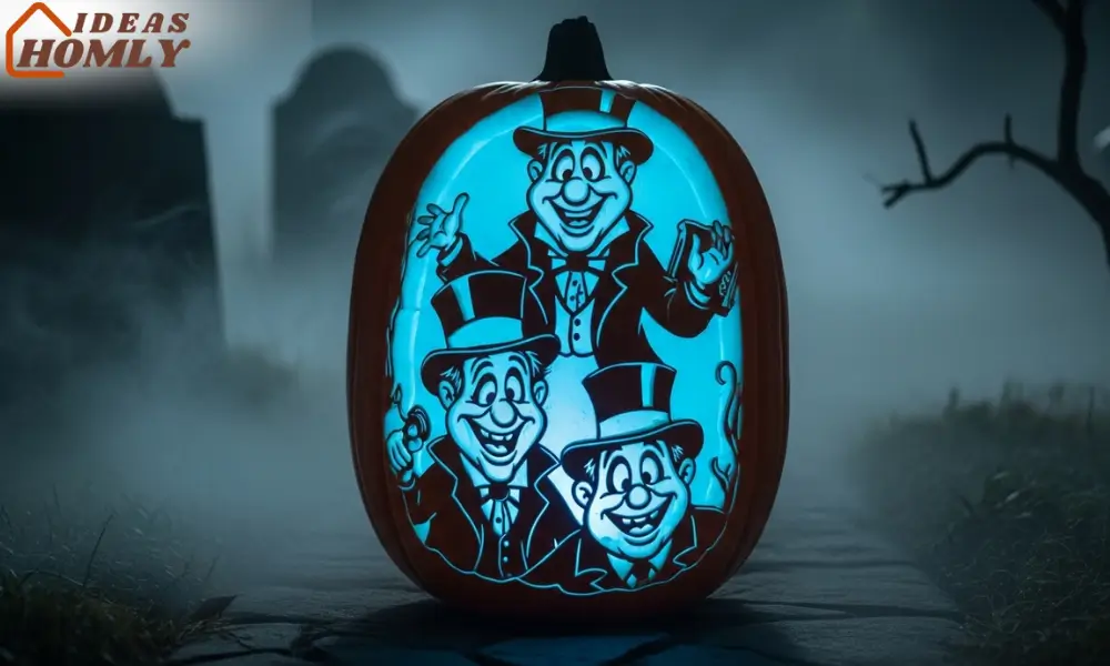 Haunted Mansion Hitchhiking Ghosts Disney Pumpkin Carving Design