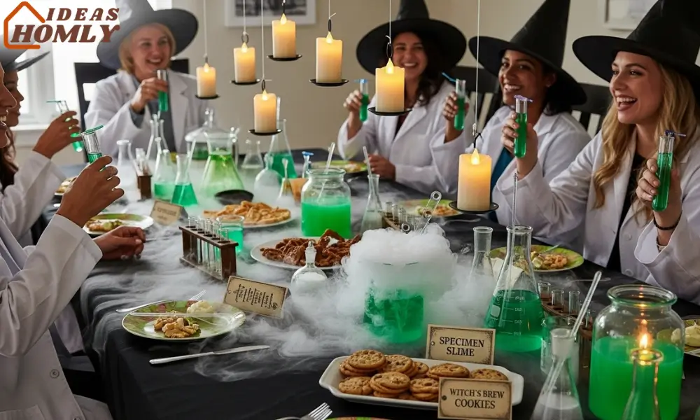 Haunted Table Lab Halloween Theme, Floating Candles & Mad Science