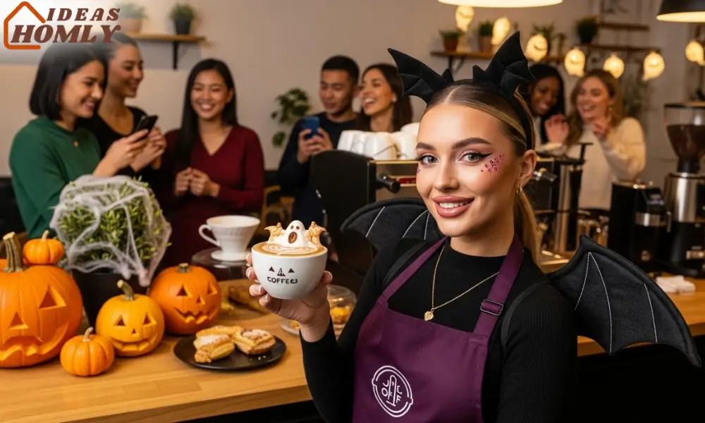 Kawaii Bat Barista Halloween Costume for Café Lovers 2025