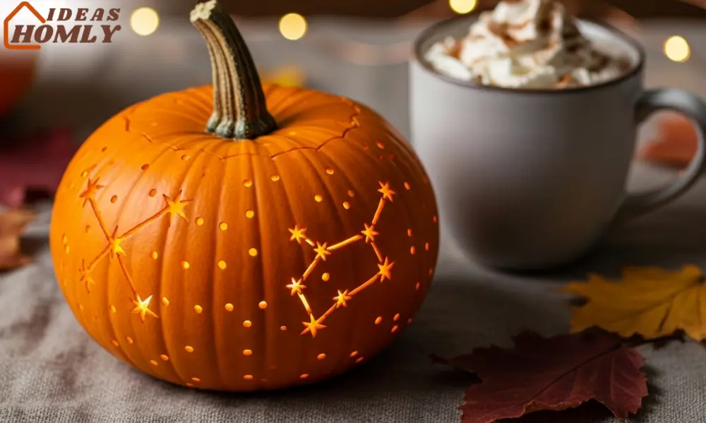 Mini Constellation Lantern Pumpkin with Starry Glow