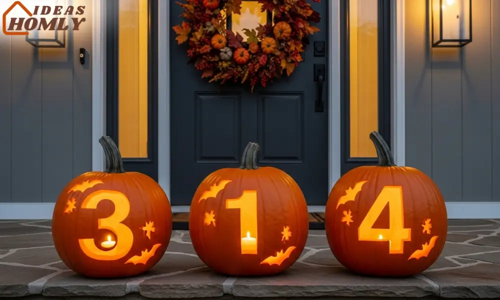 Personalized House Number Pumpkin for Porch Halloween Decorations