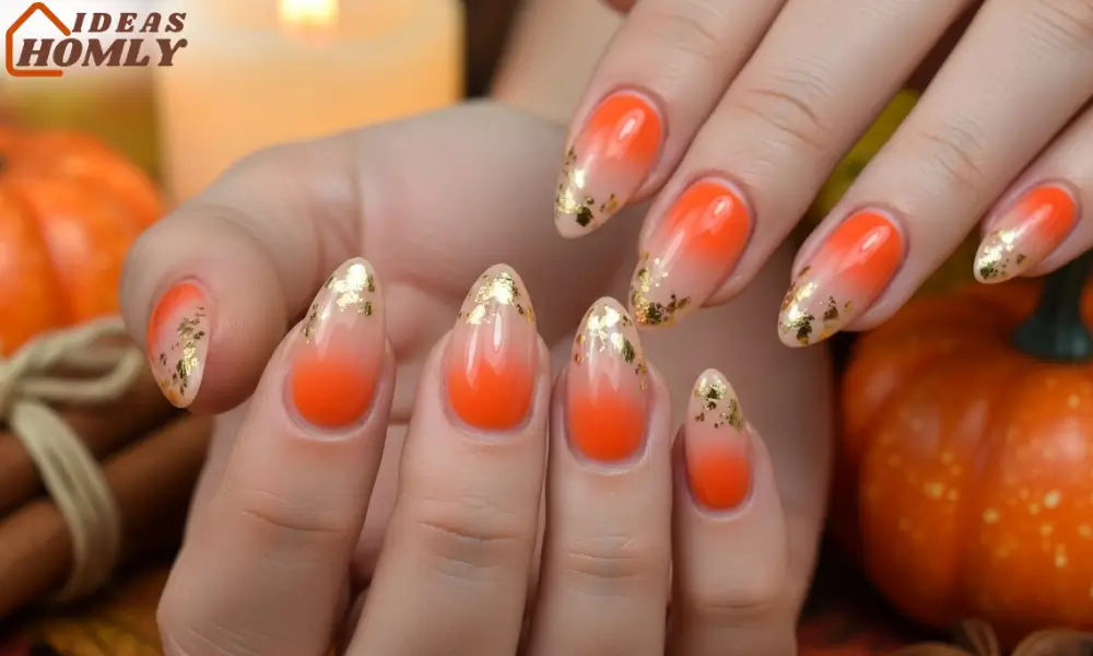 Pumpkin Aura Glow Halloween Nails 2025